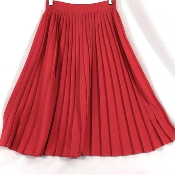 Kate Spade Coral Pleated Skirt Women's Size 4 - Picture 6 of 11